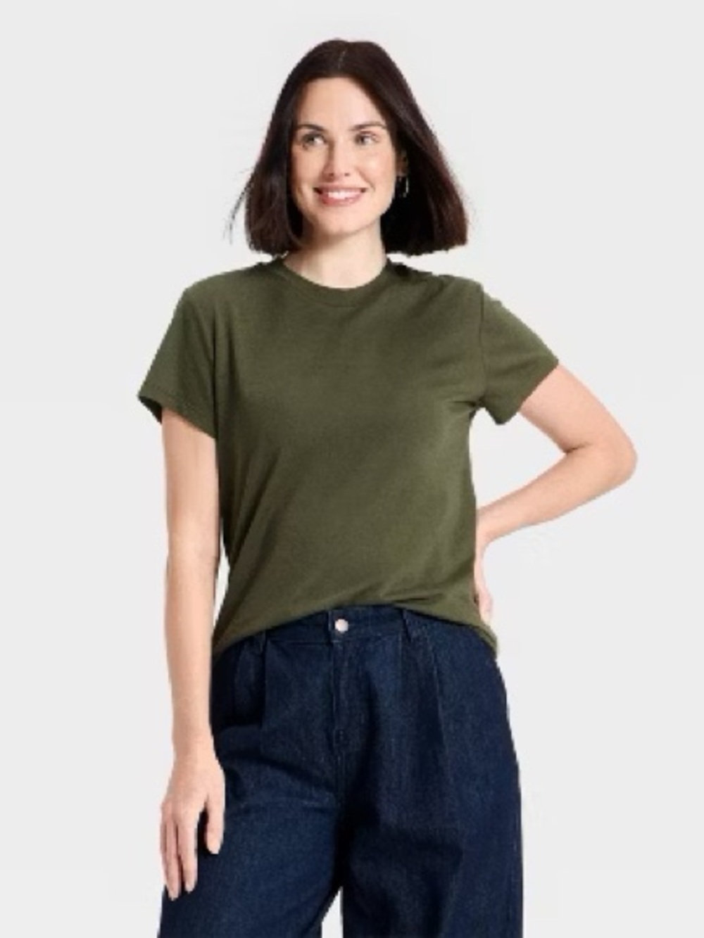 A New Day Olive Green Short-Sleeve Tee Large